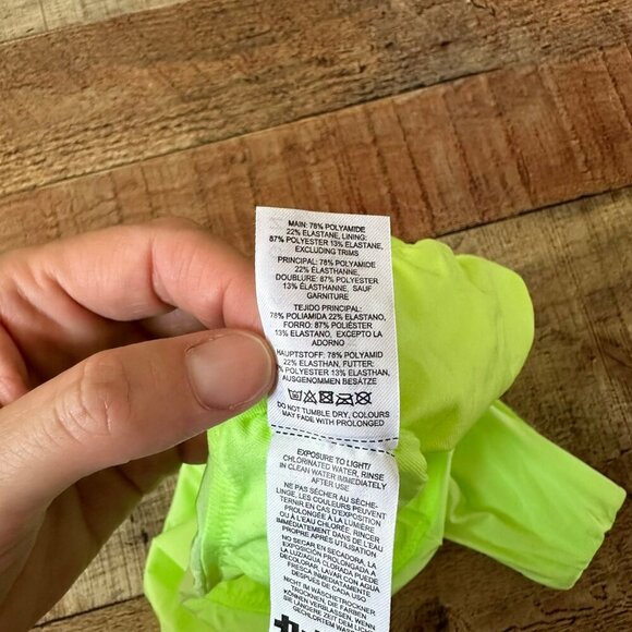 ASOS Design Womens Neon Green High-Waist Bikini Bottoms - US 4 - Picture 5 of 8